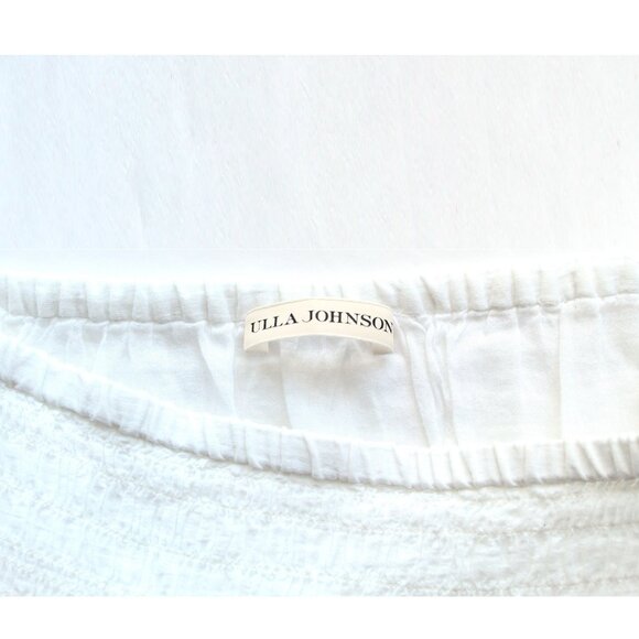 Ulla Johnson Mireille Skirt / Size 4 / Pristine White Mini Embroidered Scalloped - Picture 6 of 7